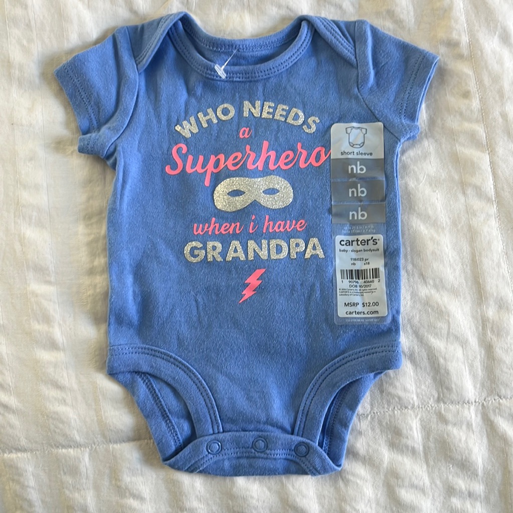Brand New Carters Grandpa Onesie